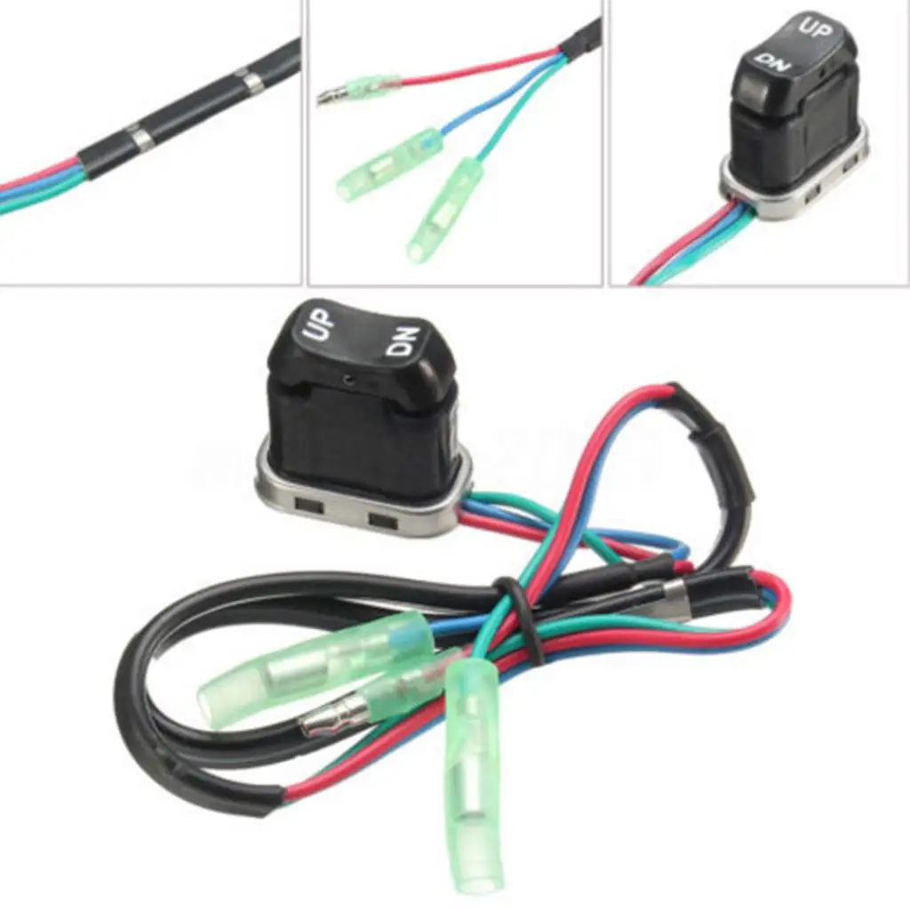 Black Trim Tilt Switch Assembly for Marine Outboard Compatible with Yamaha 75hp Parts and Suzuki 140hp Accessories
Black Trim Tilt Switch Assembly for Marine Outboard Compatible with Yamaha 75hp Parts and Suzuki 140hp Accessories