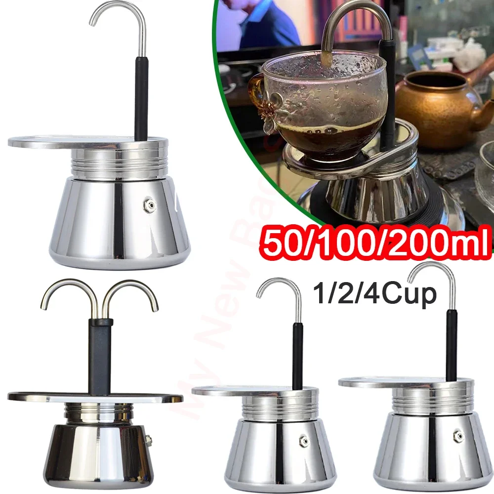 Moka Pot Single/Double Tube 304 Stainless Steel Coffee Pot Italian Coffee Pot Espresso Mini Hand Pour Coffee Pot Kitchen Tool
Moka Pot Single/Double Tube 304 Stainless Steel Coffee Pot Italian Coffee Pot Espresso Mini Hand Pour Coffee Pot Kitchen Tool