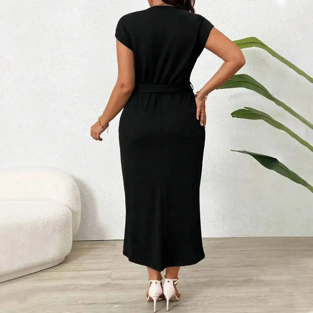 Large Size Women's Round Neck Short Sleeved Dress, Summer New Style, Elegant and High-end, Mid Skirt for Women Casual Y2k
Large Size Women's Round Neck Short Sleeved Dress, Summer New Style, Elegant and High-end, Mid Skirt for Women Casual Y2k