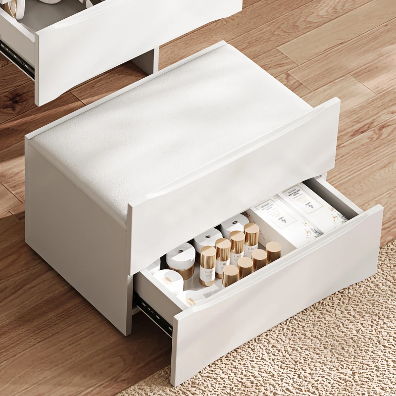 3-in-1 Vanity Table with LED Mirror & Storage Stool, Flip Top Makeup Dressing Table with Adjustable Lights, 5 Storage Spaces
3-in-1 Vanity Table with LED Mirror & Storage Stool, Flip Top Makeup Dressing Table with Adjustable Lights, 5 Storage Spaces