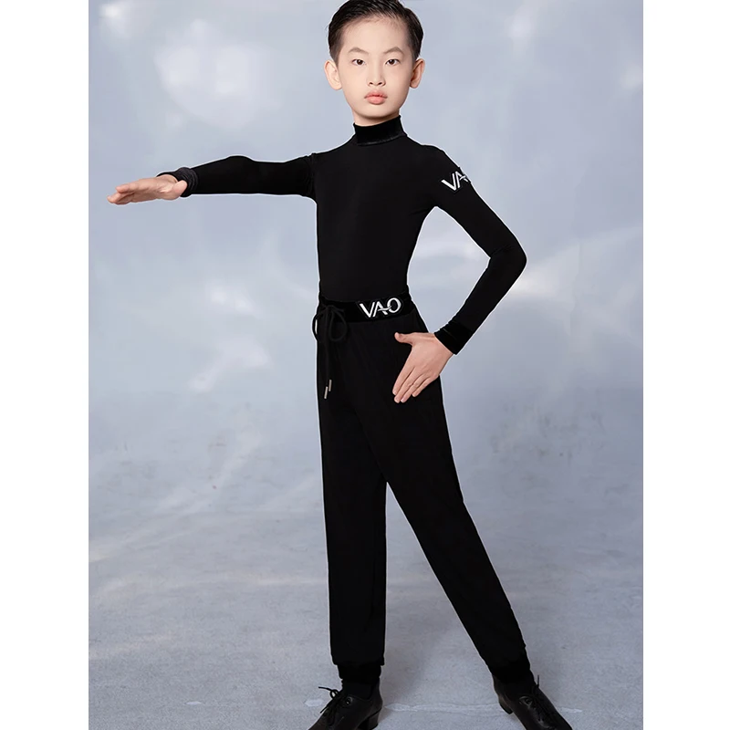 Children Latin Dance Clothes Boys High Collar Tops Long Sleeves Black Pants Practice Suit Competition Perform Costume BL18145
Children Latin Dance Clothes Boys High Collar Tops Long Sleeves Black Pants Practice Suit Competition Perform Costume BL18145