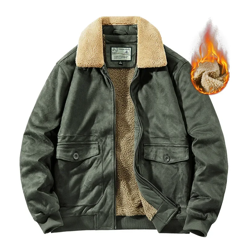 Fur Collar Winter Male Thermal Windbreaker Men's Warm Jackets Men's Winter Suede Jacket Outwear Mens Fleece Jackets Retro Coats
Fur Collar Winter Male Thermal Windbreaker Men's Warm Jackets Men's Winter Suede Jacket Outwear Mens Fleece Jackets Retro Coats