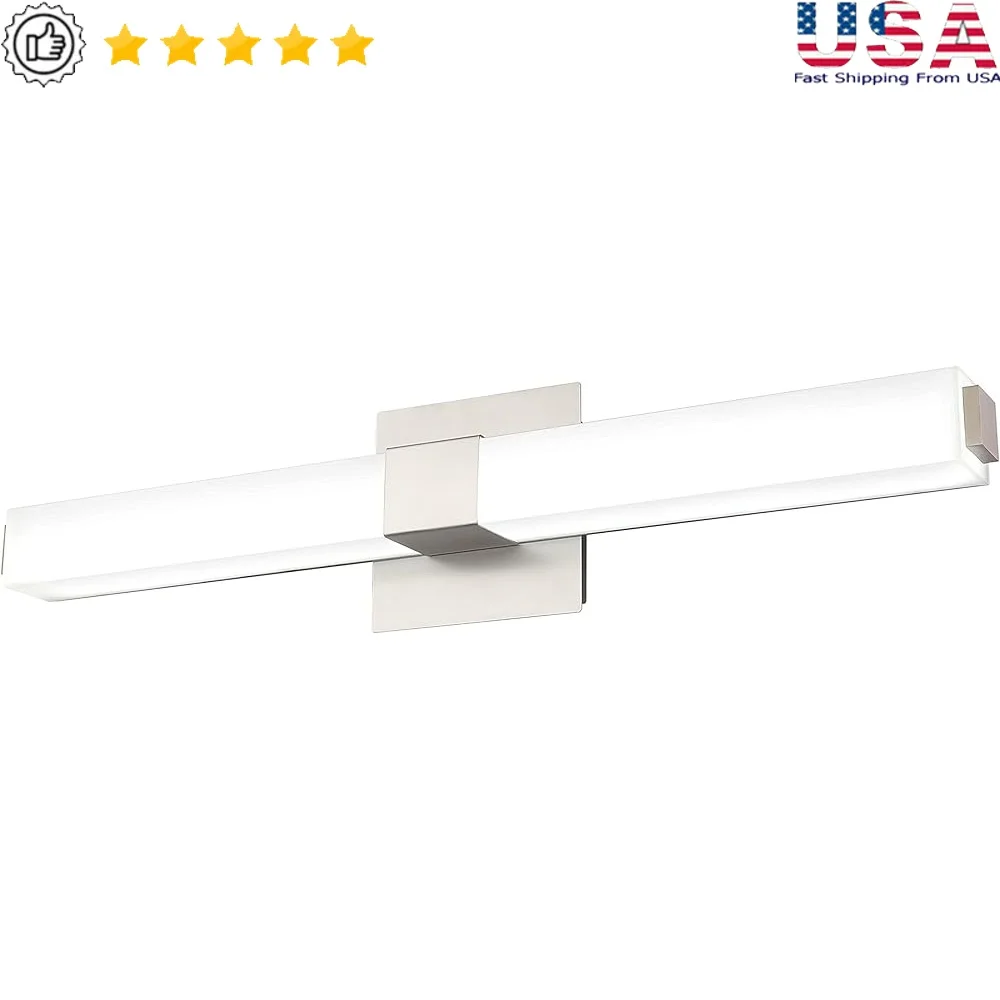 LED Vanity Light 24 inch Brushed Nickel Bathroom Fixture Modern Over Mirror Wall Mount Energy Efficient Waterproof Design
LED Vanity Light 24 inch Brushed Nickel Bathroom Fixture Modern Over Mirror Wall Mount Energy Efficient Waterproof Design