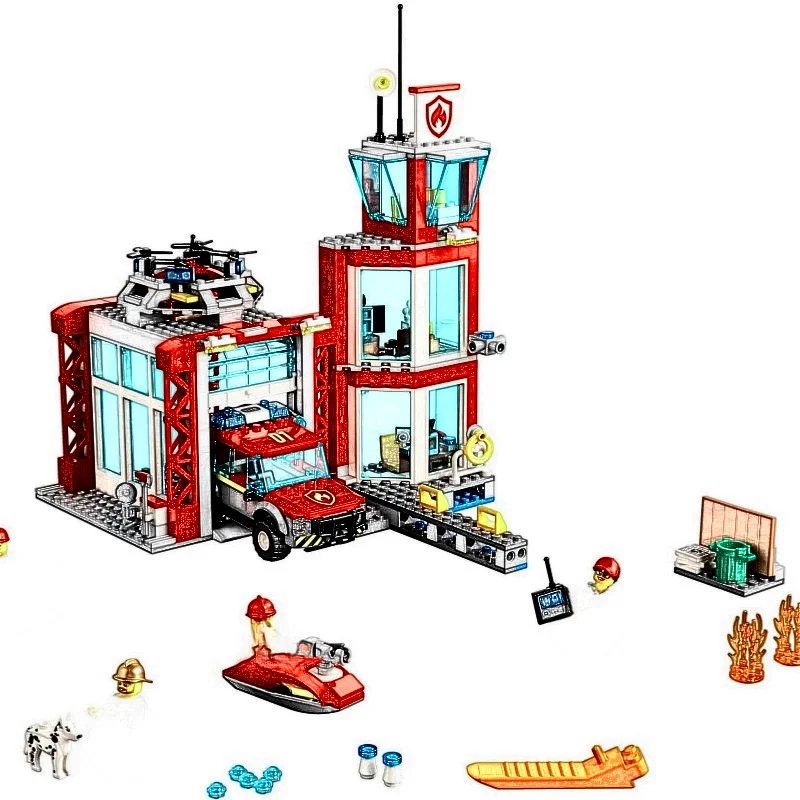 985PCS Fire Brigade Station Building Blocks Toys Firefighter Bricks Compatible 60215 Assemble Toys Model Children Gift 11215
985PCS Fire Brigade Station Building Blocks Toys Firefighter Bricks Compatible 60215 Assemble Toys Model Children Gift 11215