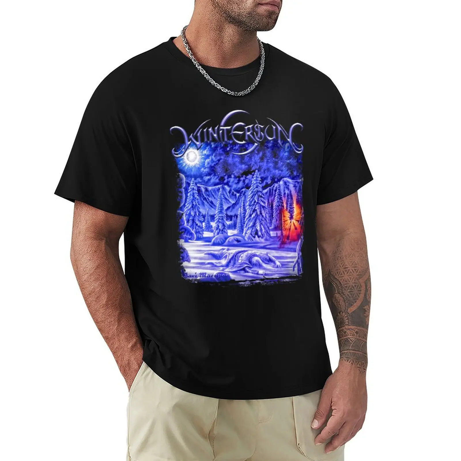 Wintersun T-Shirt Casual Simple Design Short Sleeve Shirt
Wintersun T-Shirt Casual Simple Design Short Sleeve Shirt