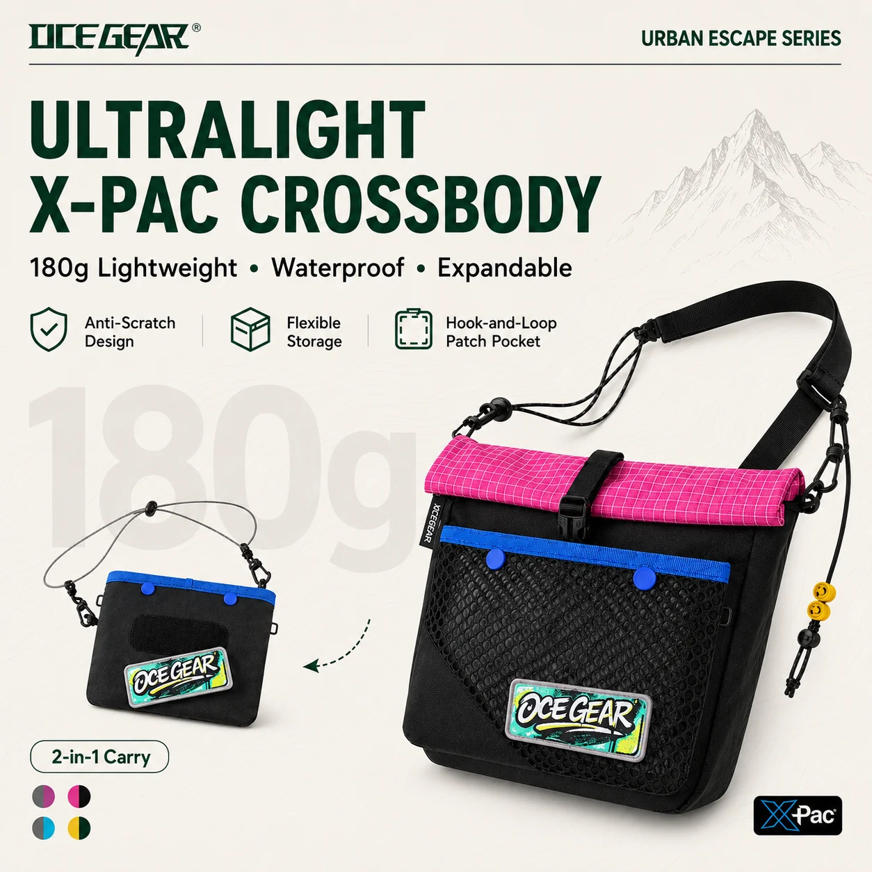 X-Pac Waterproof Hiking Crossbody Bag 180g Ultralight Dyneema Sling Bag YKK Zipper Tactical Outdoor Camping Sacoche Pouch
X-Pac Waterproof Hiking Crossbody Bag 180g Ultralight Dyneema Sling Bag YKK Zipper Tactical Outdoor Camping Sacoche Pouch