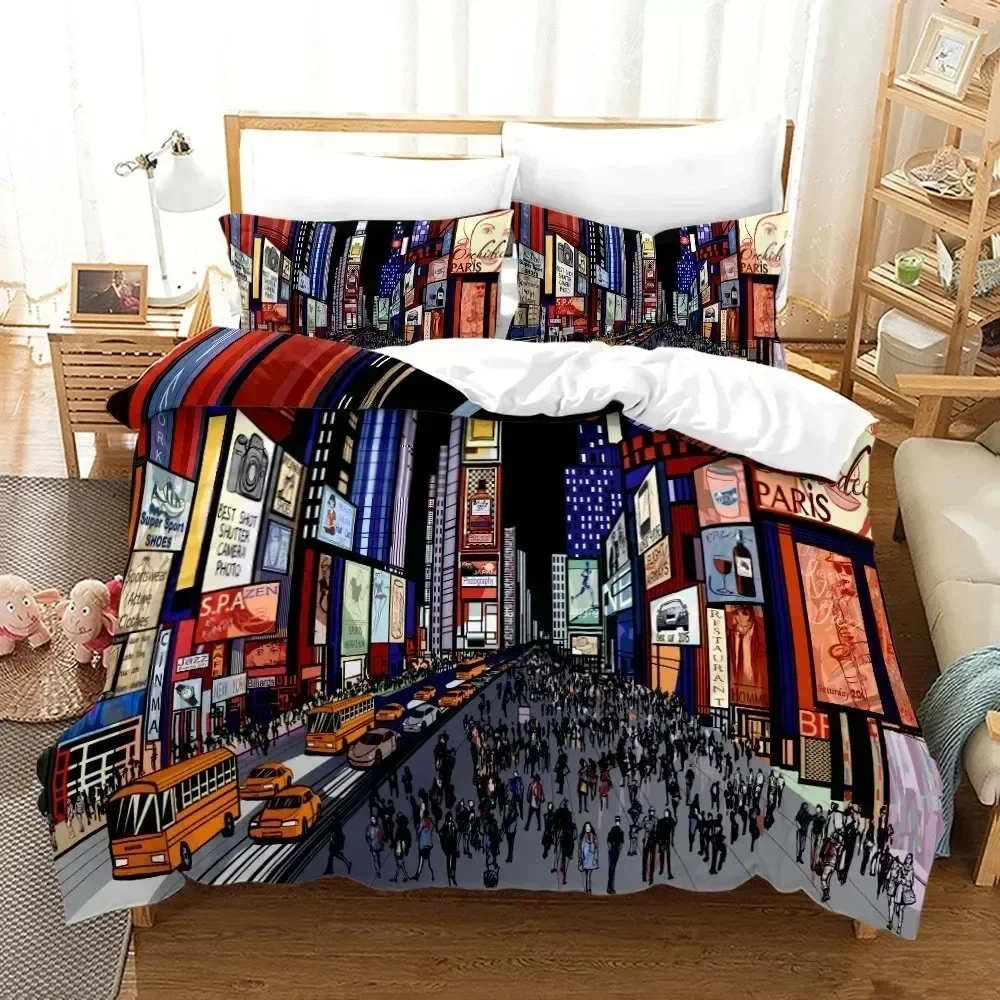 New York City Night View Bedding Set Duvet Cover Sheet Printed Bed Set Pillowcase Bed Full Queen King Size Comforter Bedroom
New York City Night View Bedding Set Duvet Cover Sheet Printed Bed Set Pillowcase Bed Full Queen King Size Comforter Bedroom