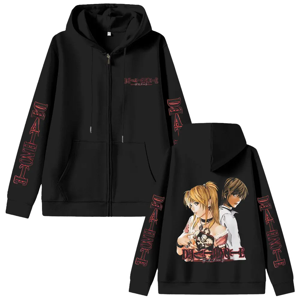 Anime Death Note MisaMisa & Yagami Light Zipper Hoodie Men Women Fashion Oversized Jacket Coat Male Cartoon Manga Zip Up Hoodies
Anime Death Note MisaMisa & Yagami Light Zipper Hoodie Men Women Fashion Oversized Jacket Coat Male Cartoon Manga Zip Up Hoodies