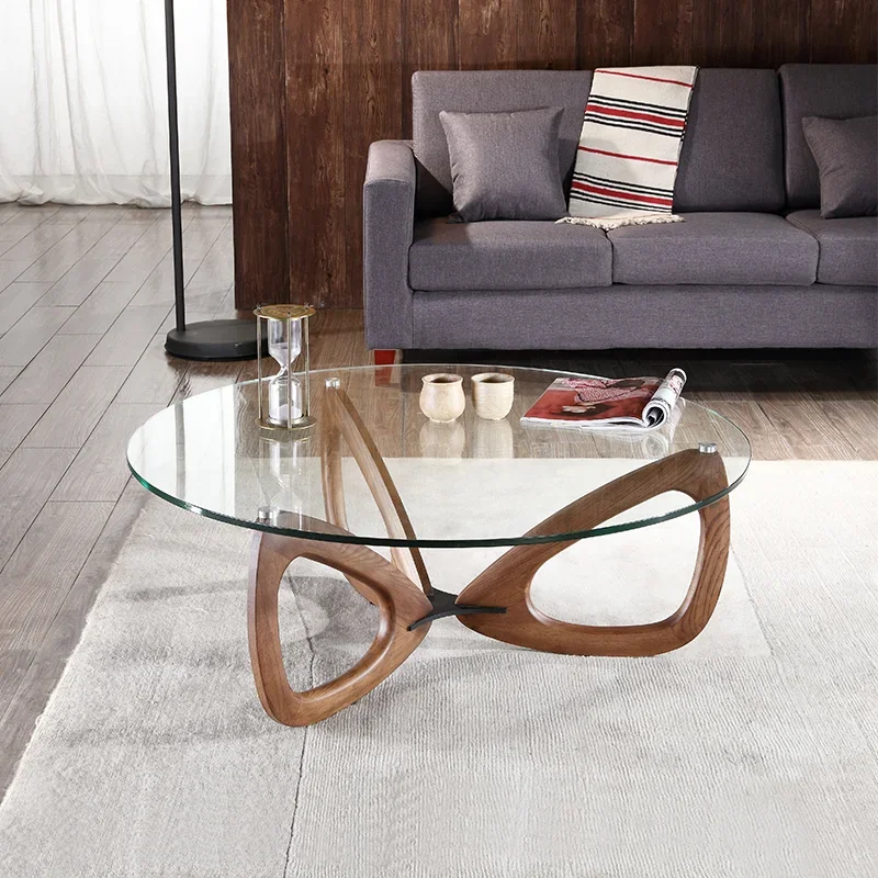 Simple Ash Wood Household Coffee Table Creative Mini Small Apartment Furniture Tempered Glass round Tea Table
Simple Ash Wood Household Coffee Table Creative Mini Small Apartment Furniture Tempered Glass round Tea Table