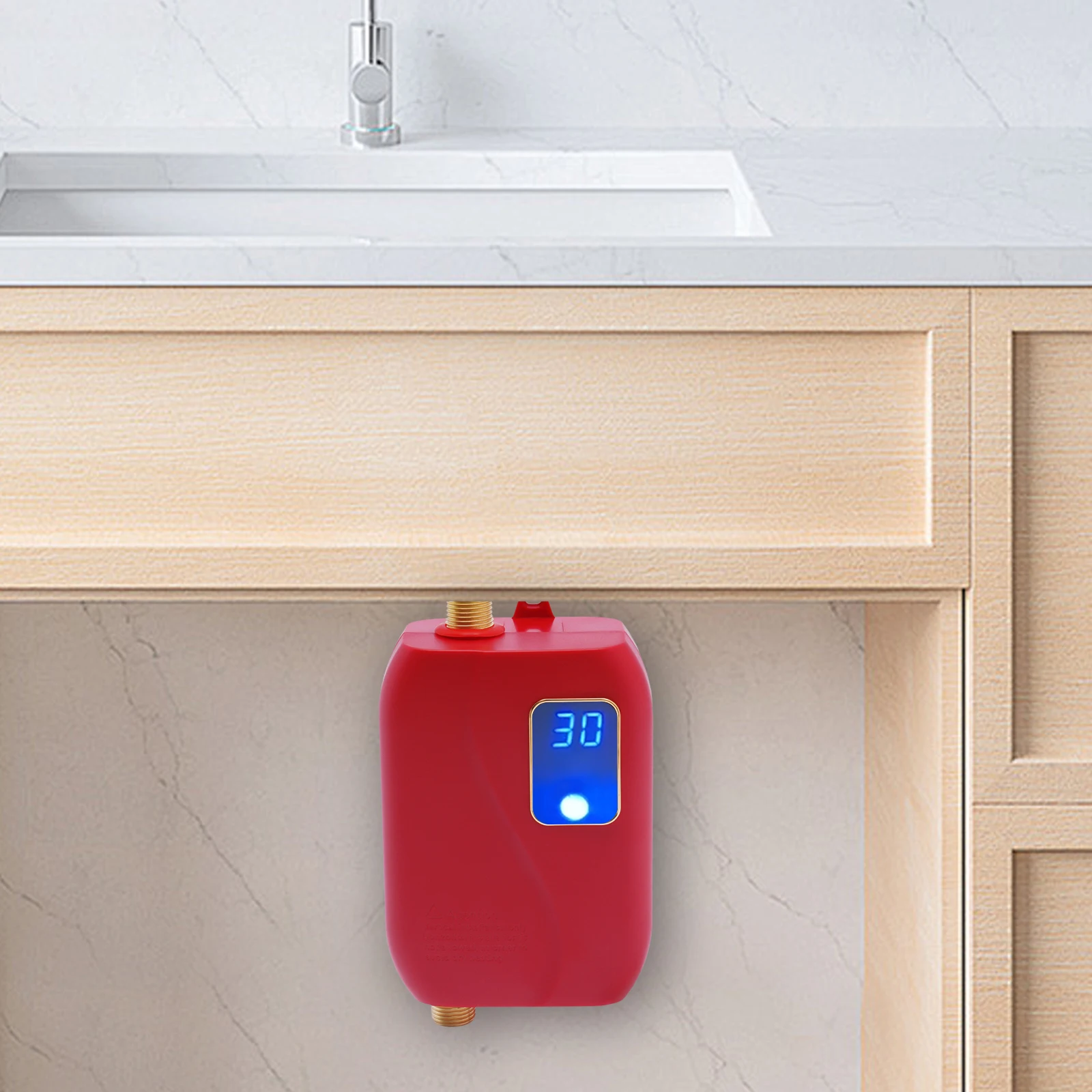 Tankless Water Heater 110V 3000W, Electric Instant Hot Water Heater with LED Display, Temperature Controllable Wall Mounted On Demand Hot Water for Kitchen Sink
Tankless Water Heater 110V 3000W, Electric Instant Hot Water Heater with LED Display, Temperature Controllable Wall Mounted On Demand Hot Water for Kitchen Sink