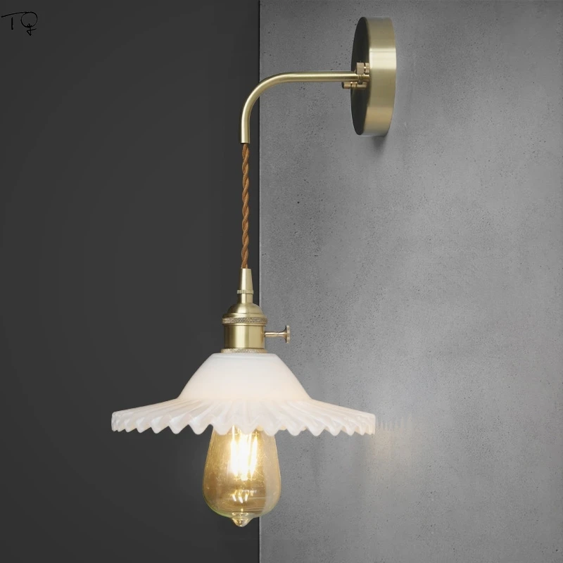 American Luxury Minimalist Copper Glass Wall Lamp Retro Vintage Wall Sconces Living Room Bedroom Bedside Study Aisle Background
American Luxury Minimalist Copper Glass Wall Lamp Retro Vintage Wall Sconces Living Room Bedroom Bedside Study Aisle Background