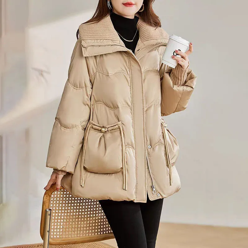 New Women's Medium-length Lambskin Plus-size Down Cotton Coat Winter Warm Cotton Clothes Female, Thicke Cold Quilted Jackets
New Women's Medium-length Lambskin Plus-size Down Cotton Coat Winter Warm Cotton Clothes Female, Thicke Cold Quilted Jackets