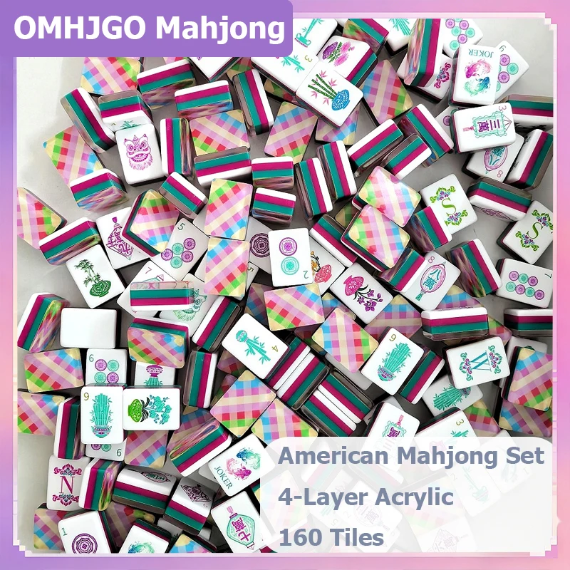 OMHJGO Acrylic Pink Plaid American Mahjong Set Luxury Engraved Mahjong Tiles for Indoor Games & Table Activities Gifts Mah Jongg
OMHJGO Acrylic Pink Plaid American Mahjong Set Luxury Engraved Mahjong Tiles for Indoor Games & Table Activities Gifts Mah Jongg