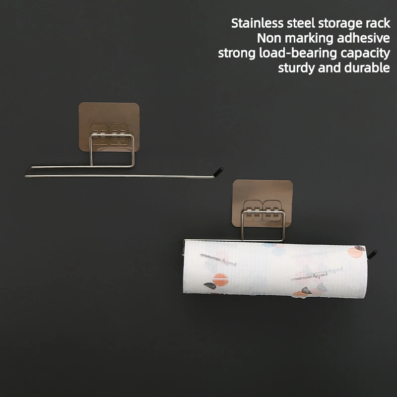 Toilet Paper Holder Kitchen Toilet Tissue Roll Holder Hanging Self-Adhesive Stainless Steel Punch-Free Towel Rack Storage Rack
Toilet Paper Holder Kitchen Toilet Tissue Roll Holder Hanging Self-Adhesive Stainless Steel Punch-Free Towel Rack Storage Rack