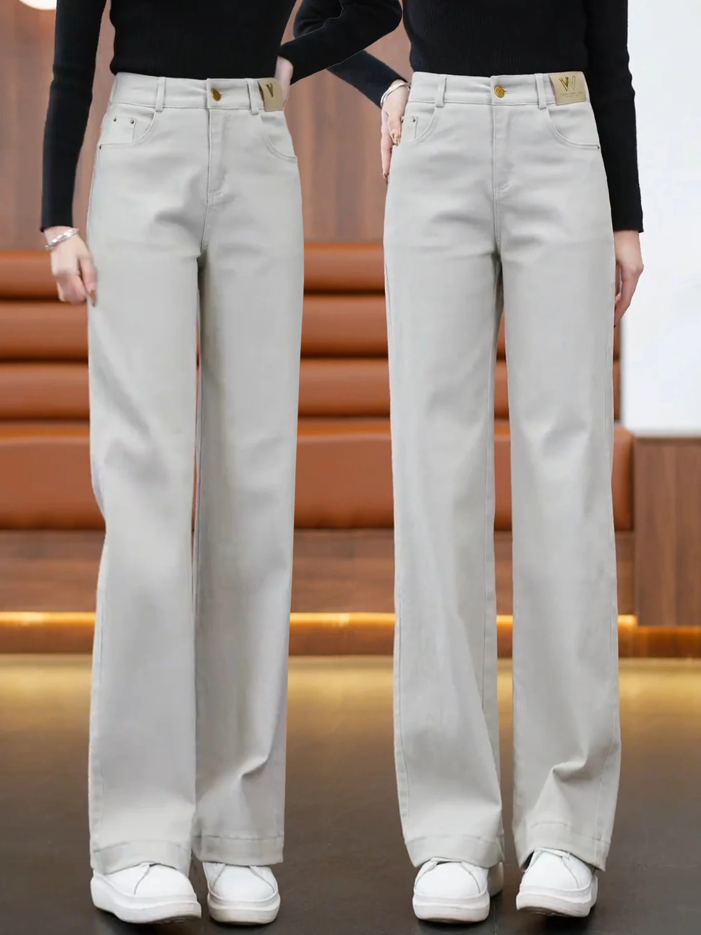 High Waist Wide Leg Straight Cut Jeans Women's Spring Summer New Style Slimming Casual Trousers Nine Points Skinny Version
High Waist Wide Leg Straight Cut Jeans Women's Spring Summer New Style Slimming Casual Trousers Nine Points Skinny Version