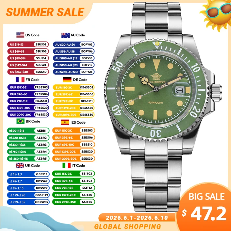 ADDIESDIVE Vintage Men Quartz Wristwatch High-End Ceramic Bezel 200m Waterproof Luminous Watch Calendar Stainless Steel Watches
ADDIESDIVE Vintage Men Quartz Wristwatch High-End Ceramic Bezel 200m Waterproof Luminous Watch Calendar Stainless Steel Watches