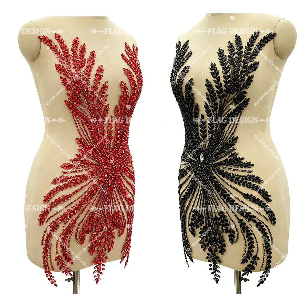 Luxury Fashion Colorful Glass Crystal Bodice Applique Patches New Design for Wedding Evening Bridal Dresses D-041
Luxury Fashion Colorful Glass Crystal Bodice Applique Patches New Design for Wedding Evening Bridal Dresses D-041