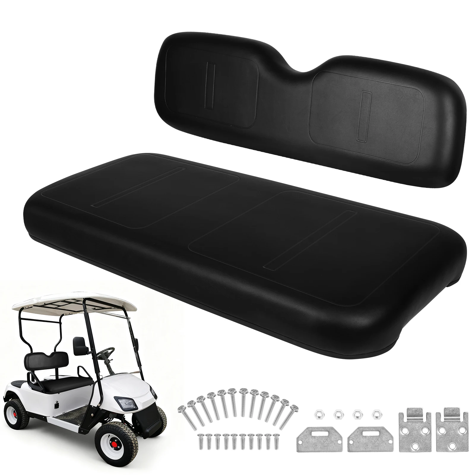 Front Seat Back and Seat Bottom Cushion Assembly Seat Bottom Cushion and Back Cushion Set for EZGO Medalist TXT 1994-2013 Models
Front Seat Back and Seat Bottom Cushion Assembly Seat Bottom Cushion and Back Cushion Set for EZGO Medalist TXT 1994-2013 Models