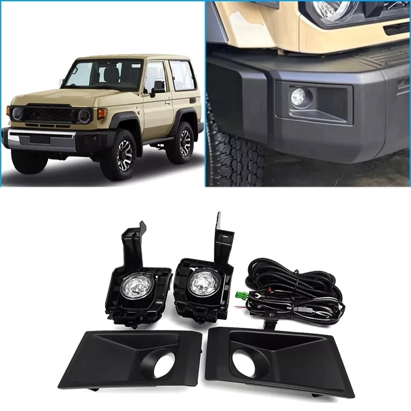 LED Front Fog Light Dynamic Turn Sigal Daytime Running Lamp Kit DRL For Toyota Land Cruiser LC76 LC78 LC79 2024 2025
LED Front Fog Light Dynamic Turn Sigal Daytime Running Lamp Kit DRL For Toyota Land Cruiser LC76 LC78 LC79 2024 2025