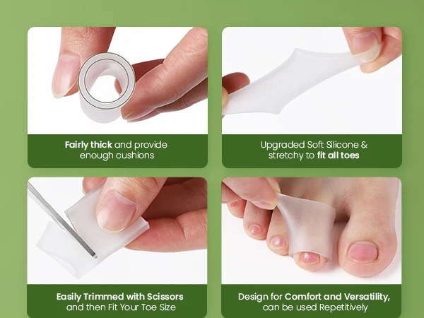 2/6/10Pcs Soft Gel Toe Separator Toe Spacers with Aloe Essential Oil Foot Care Tool Protect Bunion Pain Corns Calluses Blisters
2/6/10Pcs Soft Gel Toe Separator Toe Spacers with Aloe Essential Oil Foot Care Tool Protect Bunion Pain Corns Calluses Blisters