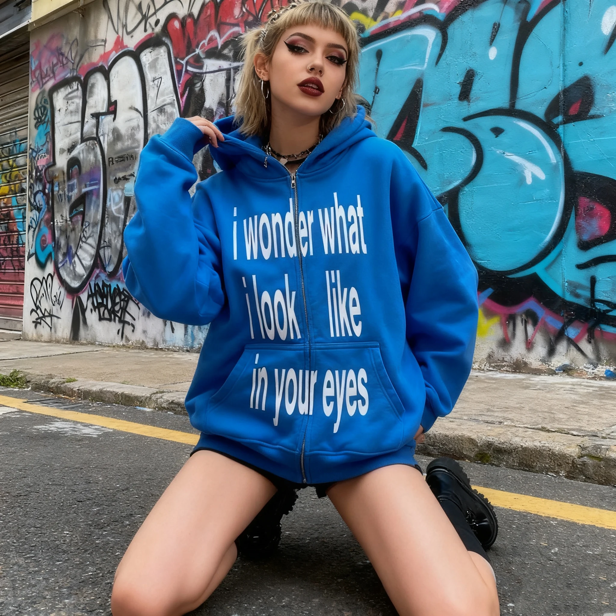 spring and autumn women's fashionable long sleeved hooded American street girl personality letter print zipper cardigan
spring and autumn women's fashionable long sleeved hooded American street girl personality letter print zipper cardigan