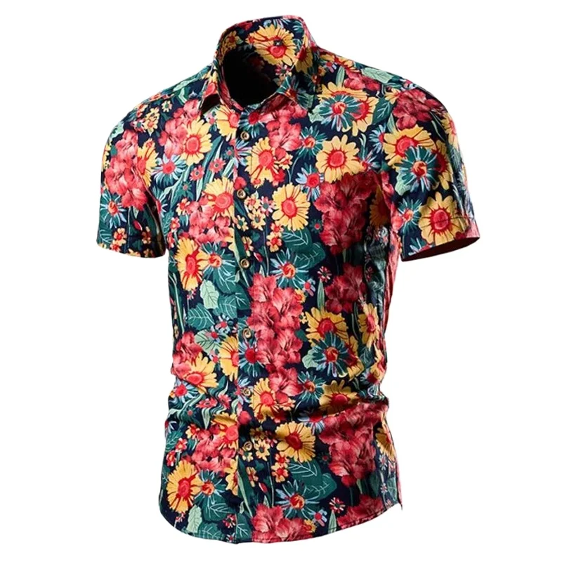 Vintage Floral Shirts for Men Short Sleeve Coton 100% Chemise Hommes Holiday Clothing Summer Shirt Mans Camisa Hawaiiana Hombre
Vintage Floral Shirts for Men Short Sleeve Coton 100% Chemise Hommes Holiday Clothing Summer Shirt Mans Camisa Hawaiiana Hombre