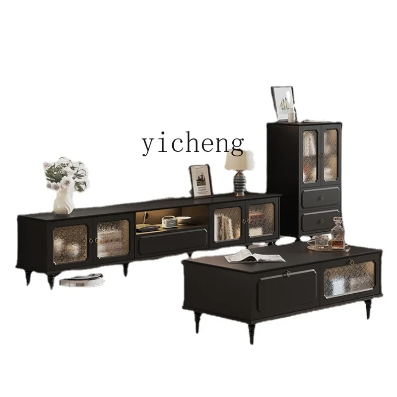 ZC Retro TV Cabinet and Tea Table Combination Living Room Home Simple Modern 2023 New Black Mid-Ancient TV Cabinet
ZC Retro TV Cabinet and Tea Table Combination Living Room Home Simple Modern 2023 New Black Mid-Ancient TV Cabinet