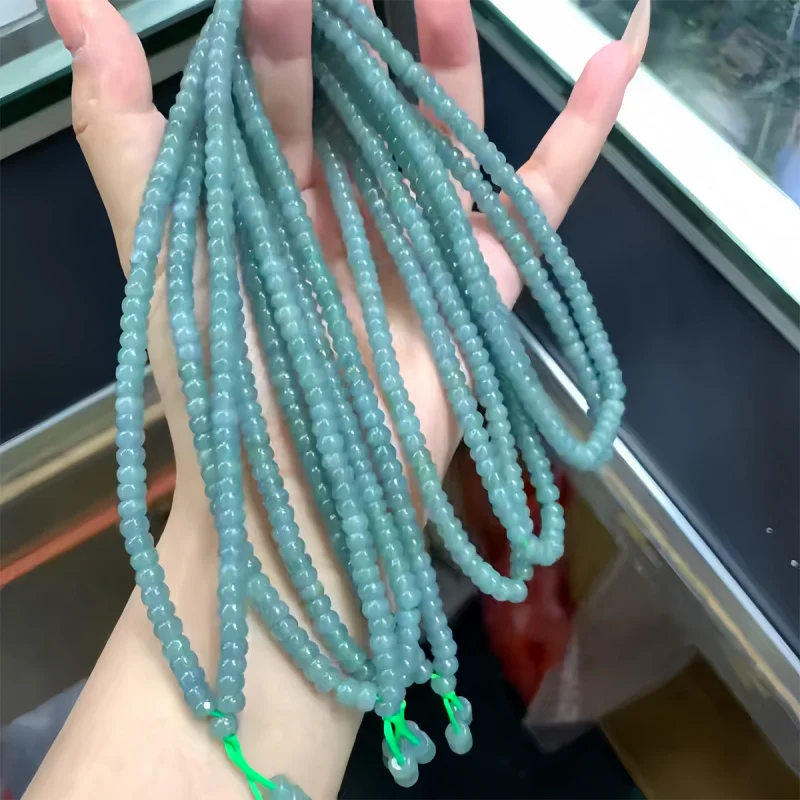 Natural A-grade jade abacus bead sweater 5.5mm blue multi-strand beaded bracelet with chain
Natural A-grade jade abacus bead sweater 5.5mm blue multi-strand beaded bracelet with chain