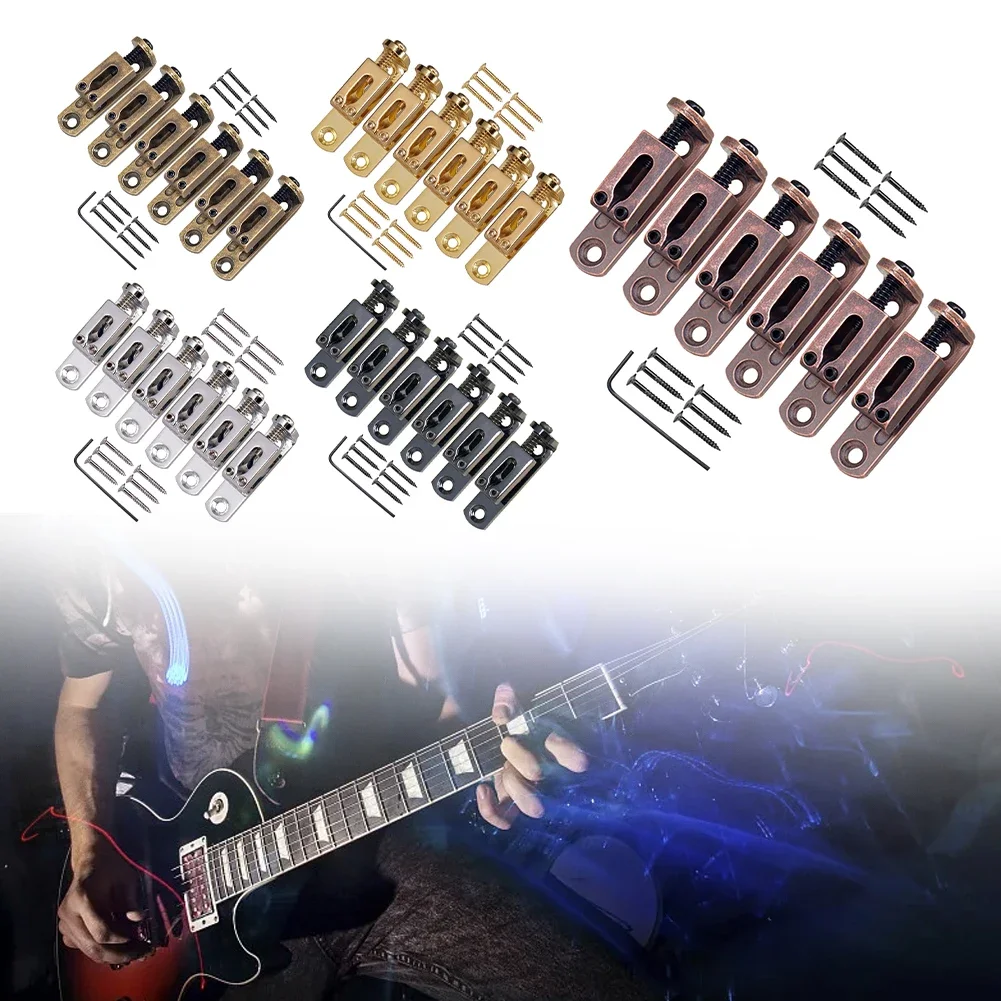 6pcs/Set Individual Guitar Bridge Saddles Tailpiece With Wrench Split Style Single Electric Guitar Bass Bridge Guitar Accessory
6pcs/Set Individual Guitar Bridge Saddles Tailpiece With Wrench Split Style Single Electric Guitar Bass Bridge Guitar Accessory