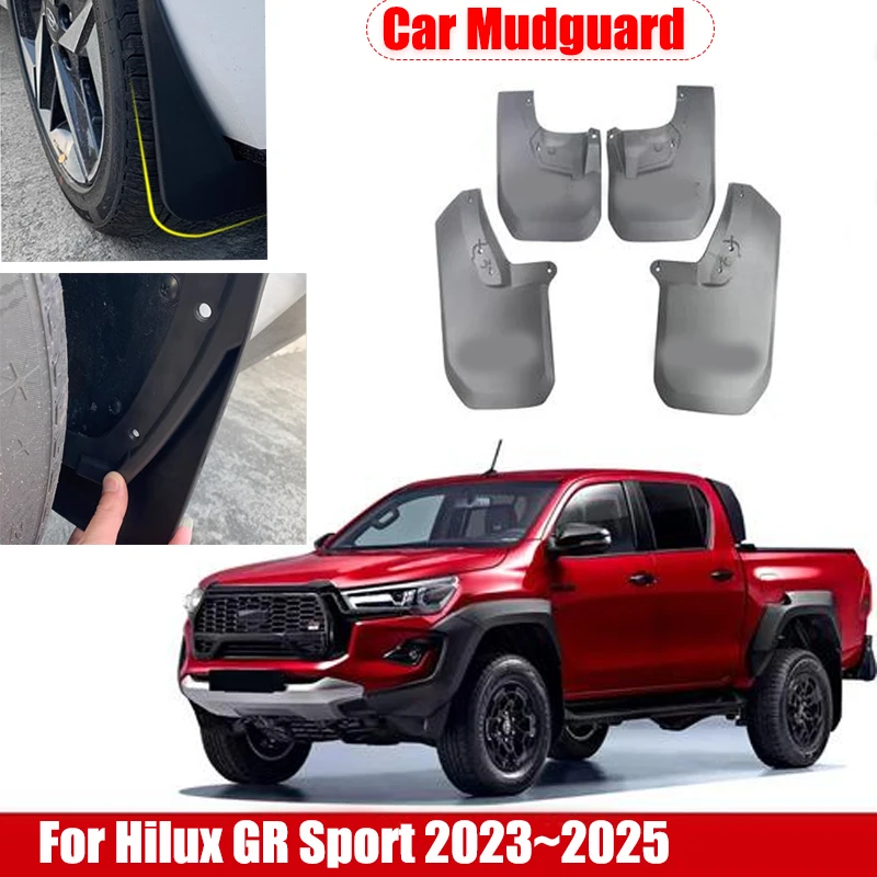 4pcs Car Mudguard For Toyota Hilux GR Sport 2023 2024 2025 Mudflap Front Rear Wheel Fender Splash Guard Mudguard Car Accessories
4pcs Car Mudguard For Toyota Hilux GR Sport 2023 2024 2025 Mudflap Front Rear Wheel Fender Splash Guard Mudguard Car Accessories