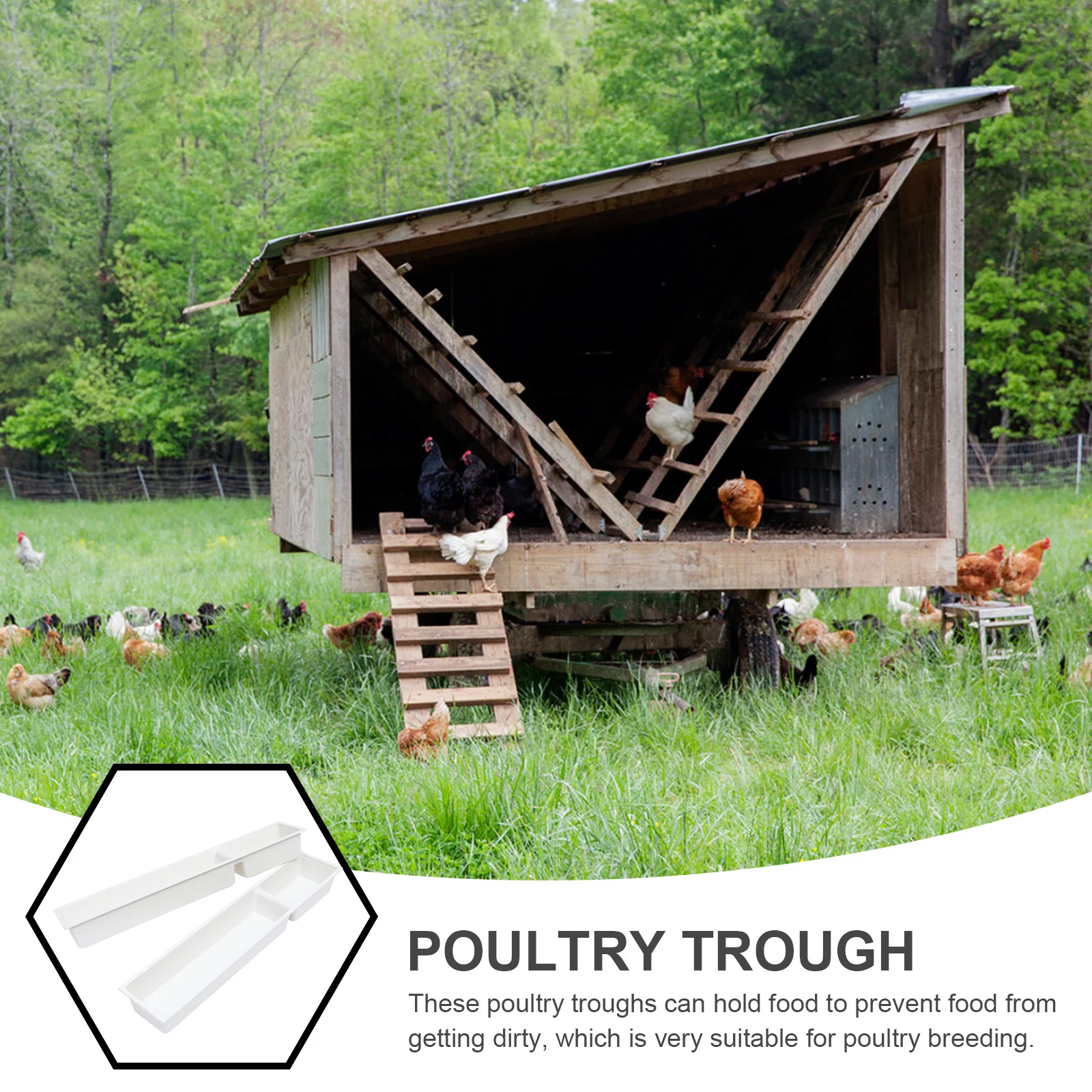 2Pcs Poultry Food Trough Chicken Cage Feeder Strong Plastic Anti-Splash Feeding Dish Easy Remove Clean Farming Tools
2Pcs Poultry Food Trough Chicken Cage Feeder Strong Plastic Anti-Splash Feeding Dish Easy Remove Clean Farming Tools