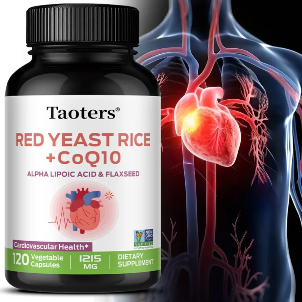 Red Yeast Rice - 120 Vegetarian Capsules, Containing Coenzyme Q10, Supports Heart and Cardiovascular Health, and Boosts Immunity
Red Yeast Rice - 120 Vegetarian Capsules, Containing Coenzyme Q10, Supports Heart and Cardiovascular Health, and Boosts Immunity