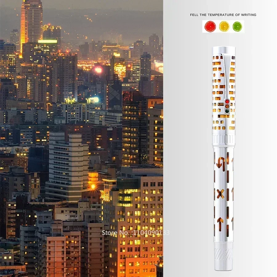 Hot MAJOHN T6 City Light Hollow Fountain Pen Traffic Light Clip Piston Vacuum Plating Ink-Absorbing Transparent Resin Metal Pen
Hot MAJOHN T6 City Light Hollow Fountain Pen Traffic Light Clip Piston Vacuum Plating Ink-Absorbing Transparent Resin Metal Pen