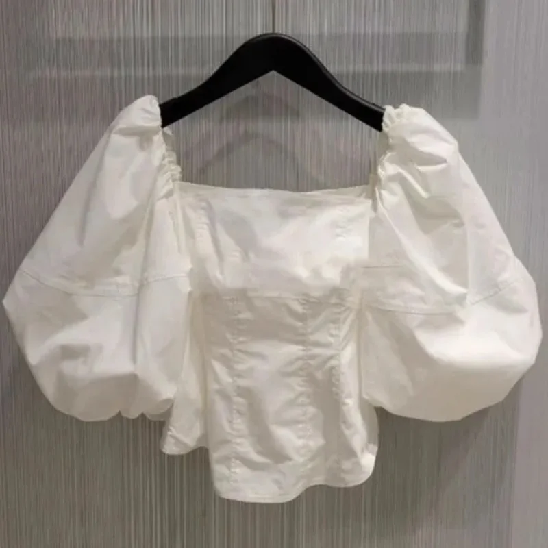 ort Lantern Sve irt Women's Square Collar Design Sense Summer New Sle Bubble Sve irt Commute Sle Slim Fit irt
ort Lantern Sve irt Women's Square Collar Design Sense Summer New Sle Bubble Sve irt Commute Sle Slim Fit irt