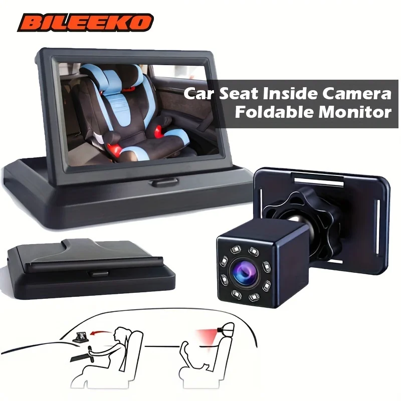 Bileeko Car Rear Facing Seat Safety Camera Foldable Monitor Display Night Vision Car Inside Seat Monitored Camera Easy Installat
Bileeko Car Rear Facing Seat Safety Camera Foldable Monitor Display Night Vision Car Inside Seat Monitored Camera Easy Installat