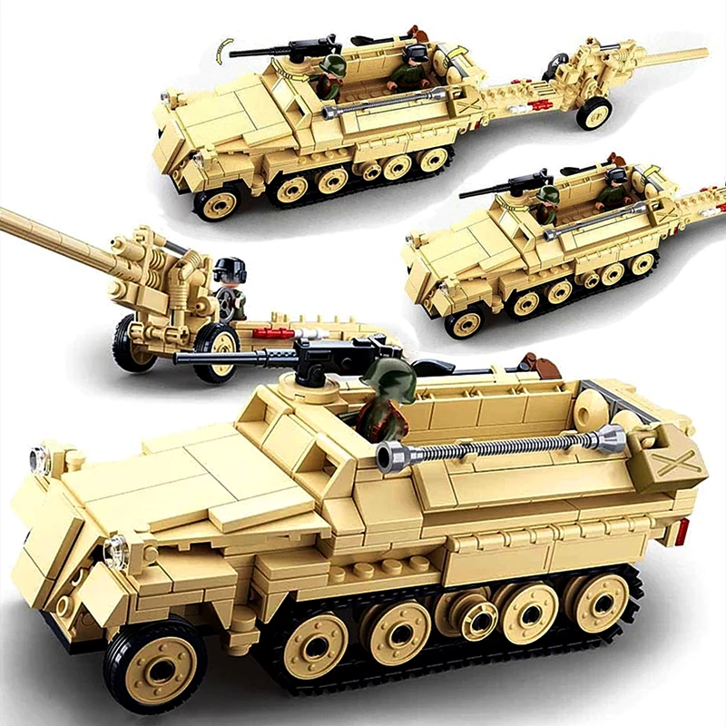 460PCS WW2 Howitzer Military Tank Building Blocks Soldier Weapon Cannon Bullets Building Blocks Building Toy Boys Gift
460PCS WW2 Howitzer Military Tank Building Blocks Soldier Weapon Cannon Bullets Building Blocks Building Toy Boys Gift