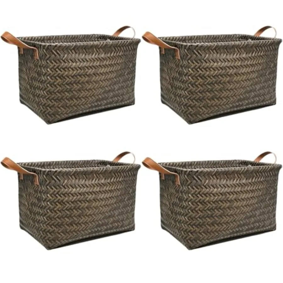 GIB Wicker Storage Baskets for Shelves, Woven Laundry Basket for Organizing Clothes Blanket Basket, Decorative Rectangular Clos
GIB Wicker Storage Baskets for Shelves, Woven Laundry Basket for Organizing Clothes Blanket Basket, Decorative Rectangular Clos