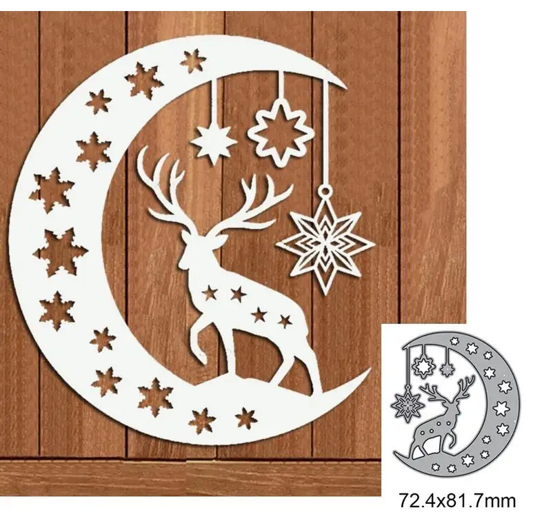 elk Moon Christmas Metal Stencil Mold Cutting Dies Decoration Scrapbook Die Cuts Album Paper Craft Embossing Card Crafts 1PCS
elk Moon Christmas Metal Stencil Mold Cutting Dies Decoration Scrapbook Die Cuts Album Paper Craft Embossing Card Crafts 1PCS