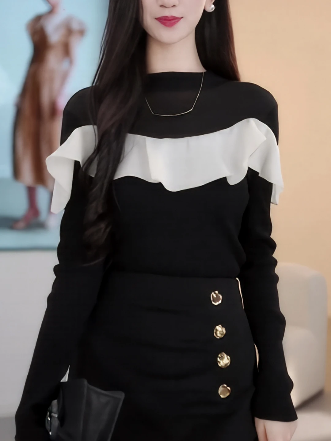 Модный вязаный топ с длинными рукавами и рюшами, осенняя новинка, женская одежда, комфортный, влагоотводящий
Модный вязаный топ с длинными рукавами и рюшами, осенняя новинка, женская одежда, комфортный, влагоотводящий