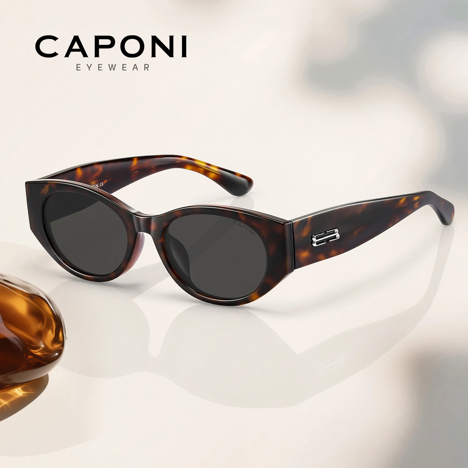 Поляризованные женские солнцезащитные очки CAPONI, модные уличные очки в винтажном стиле, очки в форме кошачьего глаза, ацетатные очки с защитой от ультрафиолета UV400, черные очки CP35010
Поляризованные женские солнцезащитные очки CAPONI, модные уличные очки в винтажном стиле, очки в форме кошачьего глаза, ацетатные очки с защитой от ультрафиолета UV400, черные очки CP35010