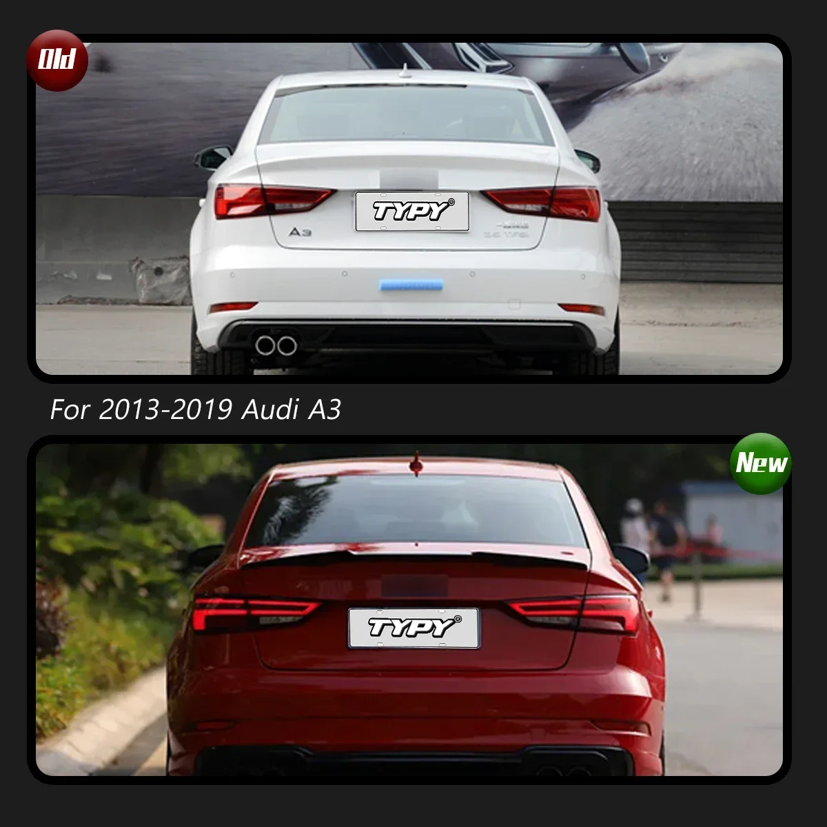 TYPY автомобиль для Audi A3 задние фонари седан 2013-2019, обновление, модифицированный для нового DRL, динамический указатель поворота, светодиодный задний фонарь, автоаксессуары
TYPY автомобиль для Audi A3 задние фонари седан 2013-2019, обновление, модифицированный для нового DRL, динамический указатель поворота, светодиодный задний фонарь, автоаксессуары