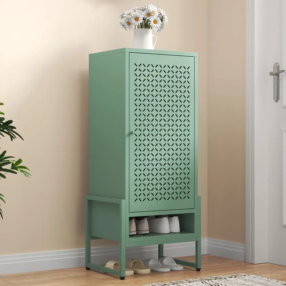 Metal Shoe Storage Cabinet With Doors & 3 Adjustable Shelves, 42.5” H Green Freestanding Organizer For, Customized
Metal Shoe Storage Cabinet With Doors & 3 Adjustable Shelves, 42.5” H Green Freestanding Organizer For, Customized