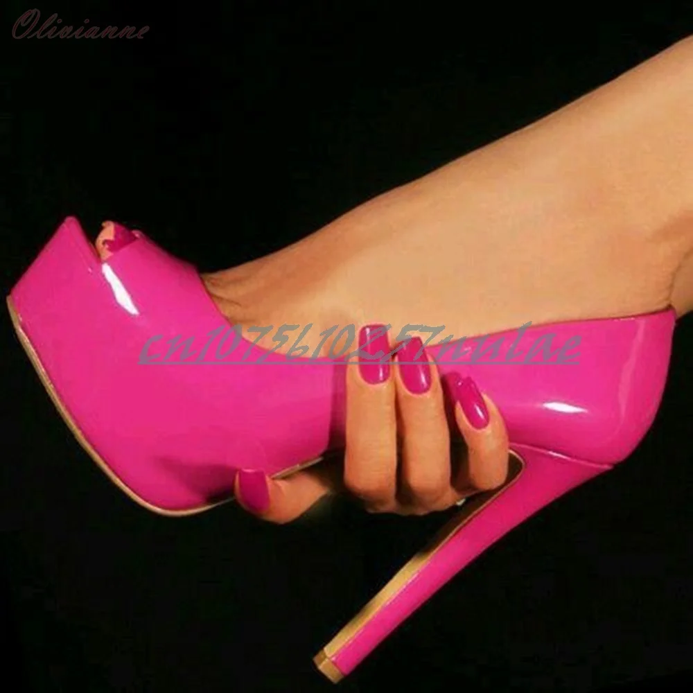 Sexy Deep Pink Peep Toe Shiny Leather Shallow Pumps Stiletto High Heel Elegant Party Fashion Women Shoes 2025 Summer Para Mujere
Sexy Deep Pink Peep Toe Shiny Leather Shallow Pumps Stiletto High Heel Elegant Party Fashion Women Shoes 2025 Summer Para Mujere