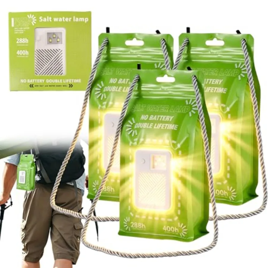 Salt Water Emergency Light Portable Camping Lantern - No Battery No Charging Required, Saltwater Powered LED Survival Lamp for
Salt Water Emergency Light Portable Camping Lantern - No Battery No Charging Required, Saltwater Powered LED Survival Lamp for