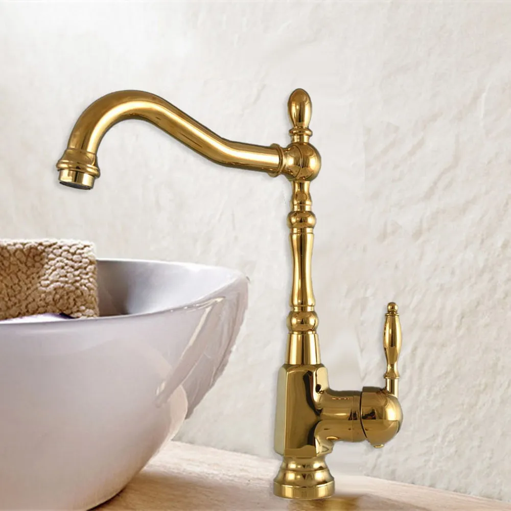Bathroom Luxury Gold Color Brass Basin Faucet Single Handle Bathroom Sink Faucet Cold and Hot Mixer Water Ngf052
Bathroom Luxury Gold Color Brass Basin Faucet Single Handle Bathroom Sink Faucet Cold and Hot Mixer Water Ngf052