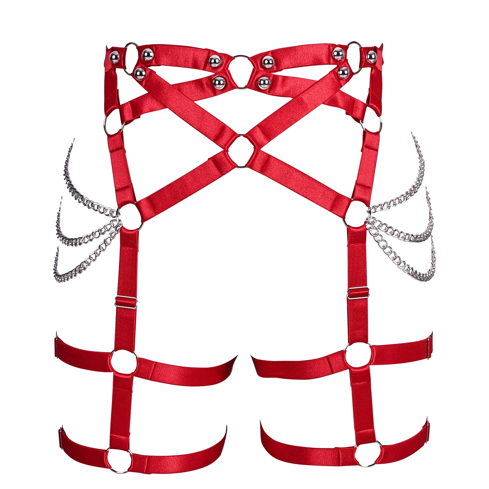 Women Elastic Harness High Waist Garter Body Harness Belt Goth Bondage Sexy Lingerie Adjust Body Cage Adjustable Garter
Women Elastic Harness High Waist Garter Body Harness Belt Goth Bondage Sexy Lingerie Adjust Body Cage Adjustable Garter