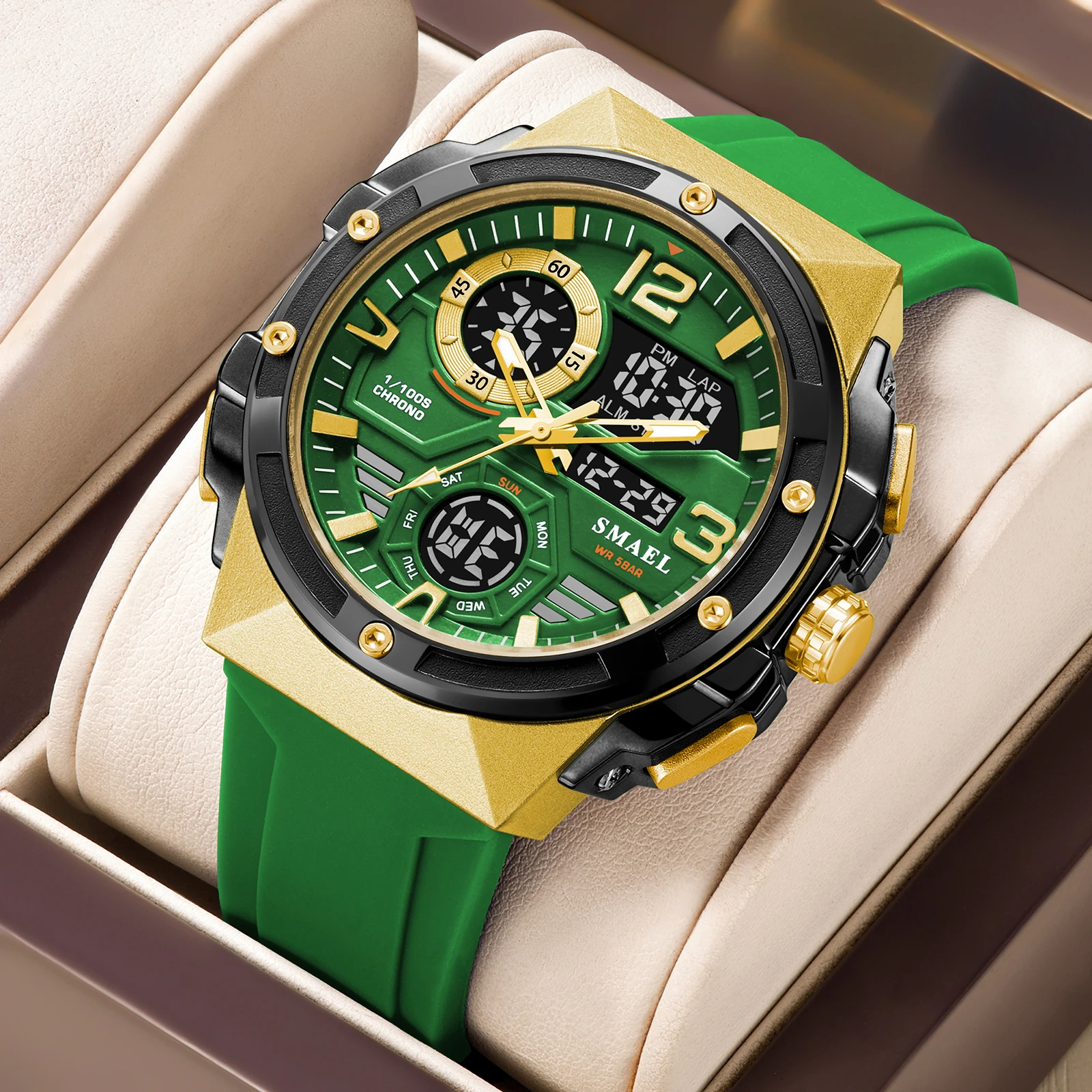 SMAEL Brand Watches 50m Waterproof Sports Watch Quartz Stopwatches 8118 Led Watches Digital Alarm Clock Men's Wristwatches Gifts
SMAEL Brand Watches 50m Waterproof Sports Watch Quartz Stopwatches 8118 Led Watches Digital Alarm Clock Men's Wristwatches Gifts