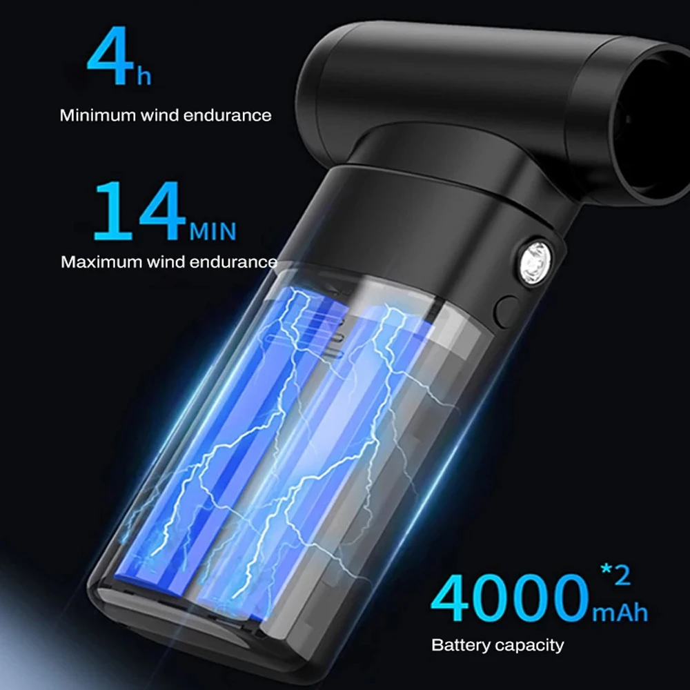 8100000RPM Powerful Dust Blower Brushless Motor Outdoor Air Duster Blower Type-C Rechargeable Air Blower Cleaning PC Turbo Fan 
8100000RPM Powerful Dust Blower Brushless Motor Outdoor Air Duster Blower Type-C Rechargeable Air Blower Cleaning PC Turbo Fan