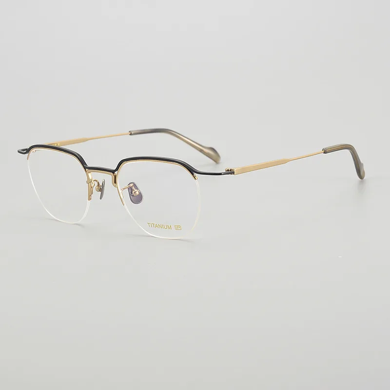 Fashion Half Frame Pure Titanium Dual Color Glasses Frame Men 190036 Anti Blue Light Can Be Paired Myopia Prescription Lenses
Fashion Half Frame Pure Titanium Dual Color Glasses Frame Men 190036 Anti Blue Light Can Be Paired Myopia Prescription Lenses