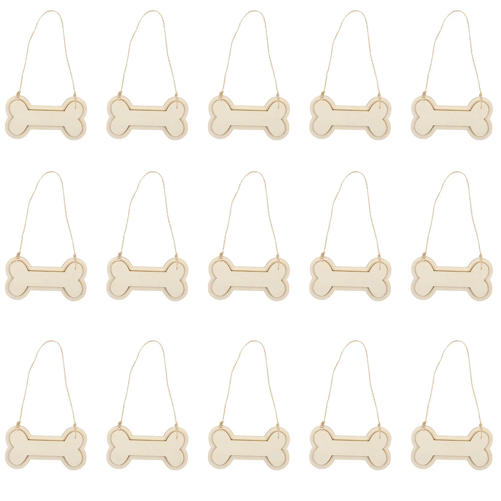 30pcs Craft Sign Blank Plaque Rope Hanging Wood Pendant Unfinished Diy Wood Slice For Home Party Decoration Dog Bone Shape
30pcs Craft Sign Blank Plaque Rope Hanging Wood Pendant Unfinished Diy Wood Slice For Home Party Decoration Dog Bone Shape